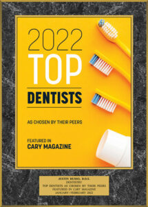 Cary Magazine Top Dentists Badge 2022 Plaque
