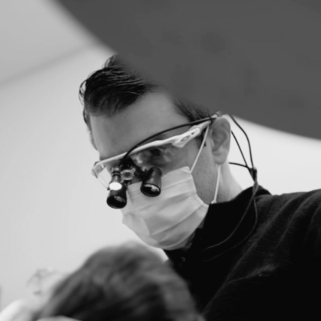 Dr. Russo examining patient